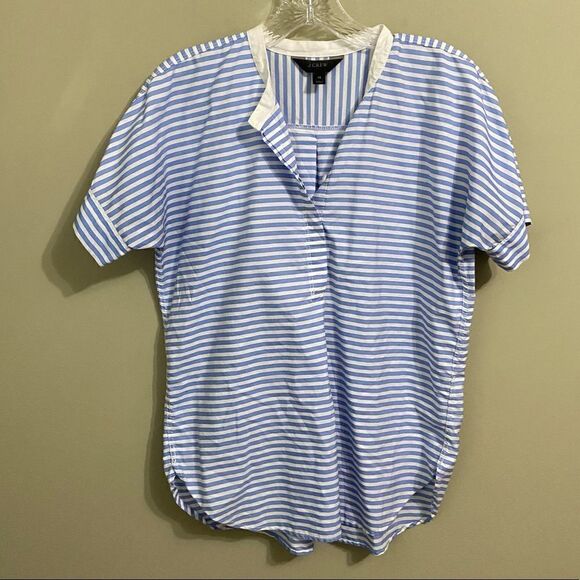 𝅺j. Crew Sz Xs Striped Popover Tunic Shirt - Picture 2 of 6